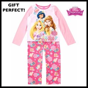 Masala Kids Girls Organic Pjs Long Sleeve Jasmine